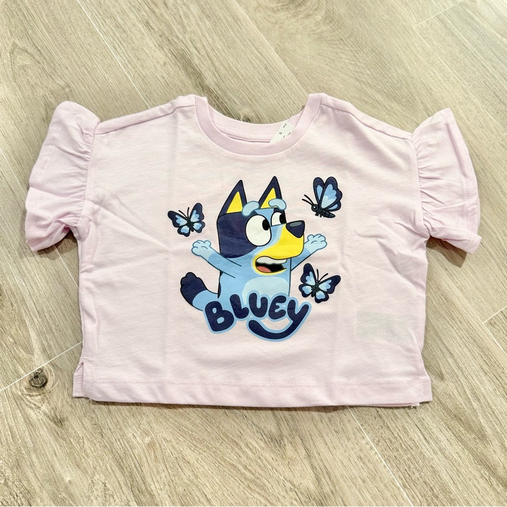 Kids BLUEY Ruffle Sleeve Tee Size 18-24mo - NWT
